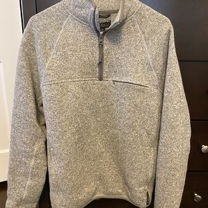 Jcrew Nordic Half Zip Pullover Polartec Fleece Gray
